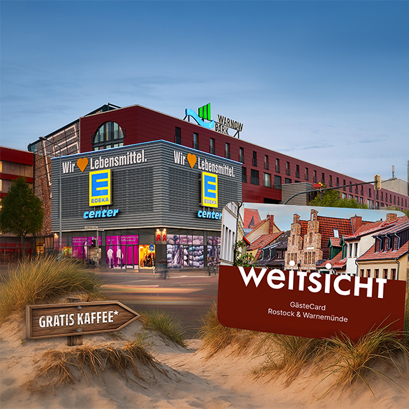 Gratis Kaffee im E center Warnow Park mit der GästeCard.