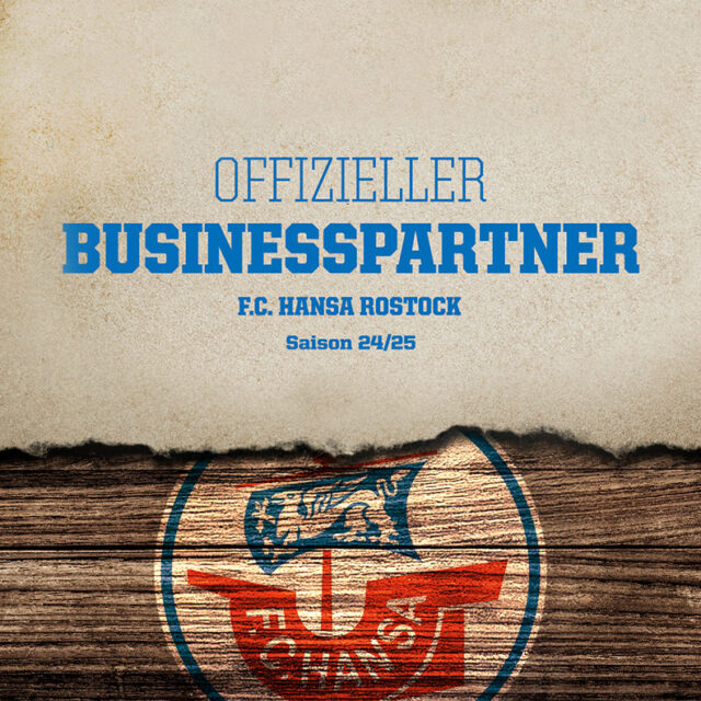 Offizieller Businesspartner des F.C. Hansa Rostock in der Saison 24/24