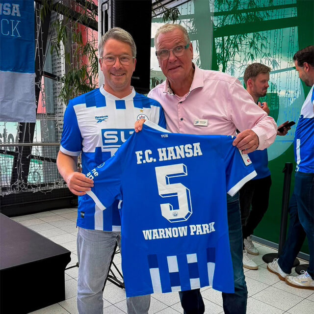 Weltweit größter F.C. Hansa Rostock Fanshop eröffnet im Warnow Park