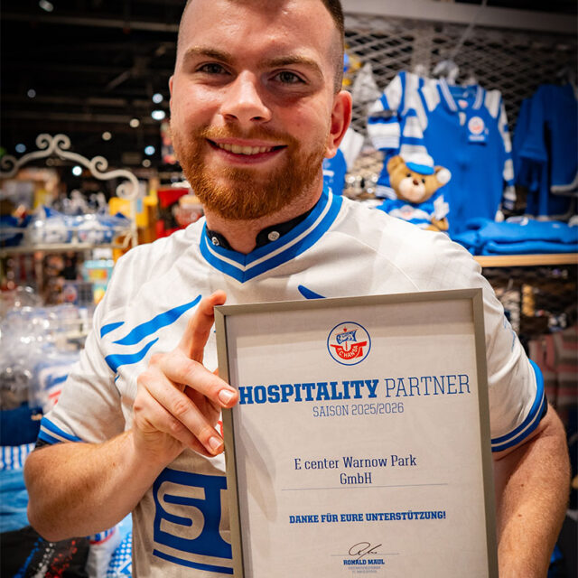 Das E center Warnow Park ist Hospitality Partner von Hansa Rostock.