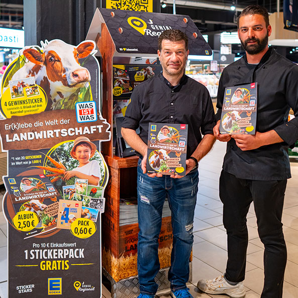 Er(k)lebe die Landwirtschaft Stickeraktion im E center Warnow Park.