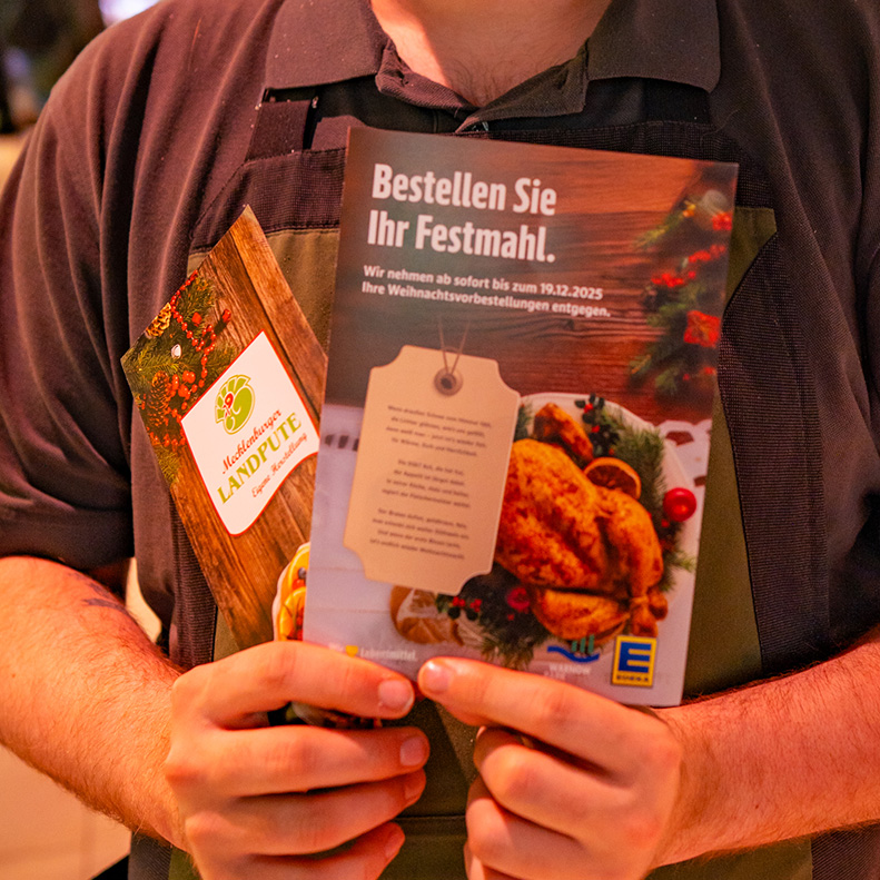 E center Warnow Park Flyer für Weihnachtsvorbestellungen