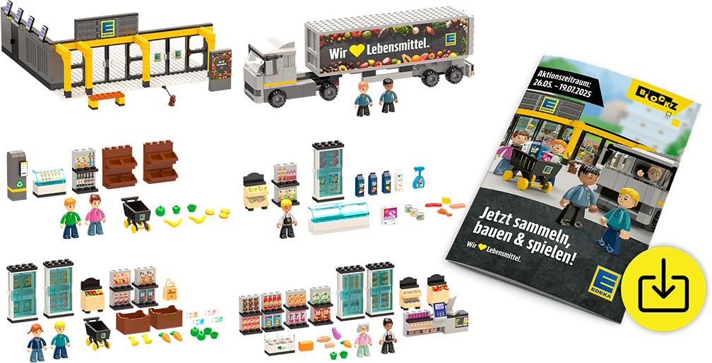 Entdecken Sie die bunte EDEKA Welt im Mini-Format mit BLOCKZ
