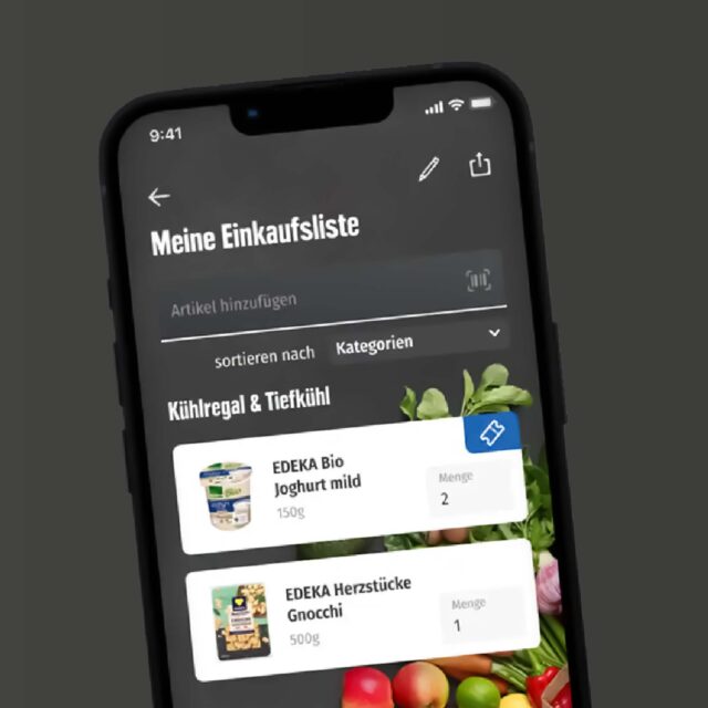 EDEKA App Einkaufsliste Funktion